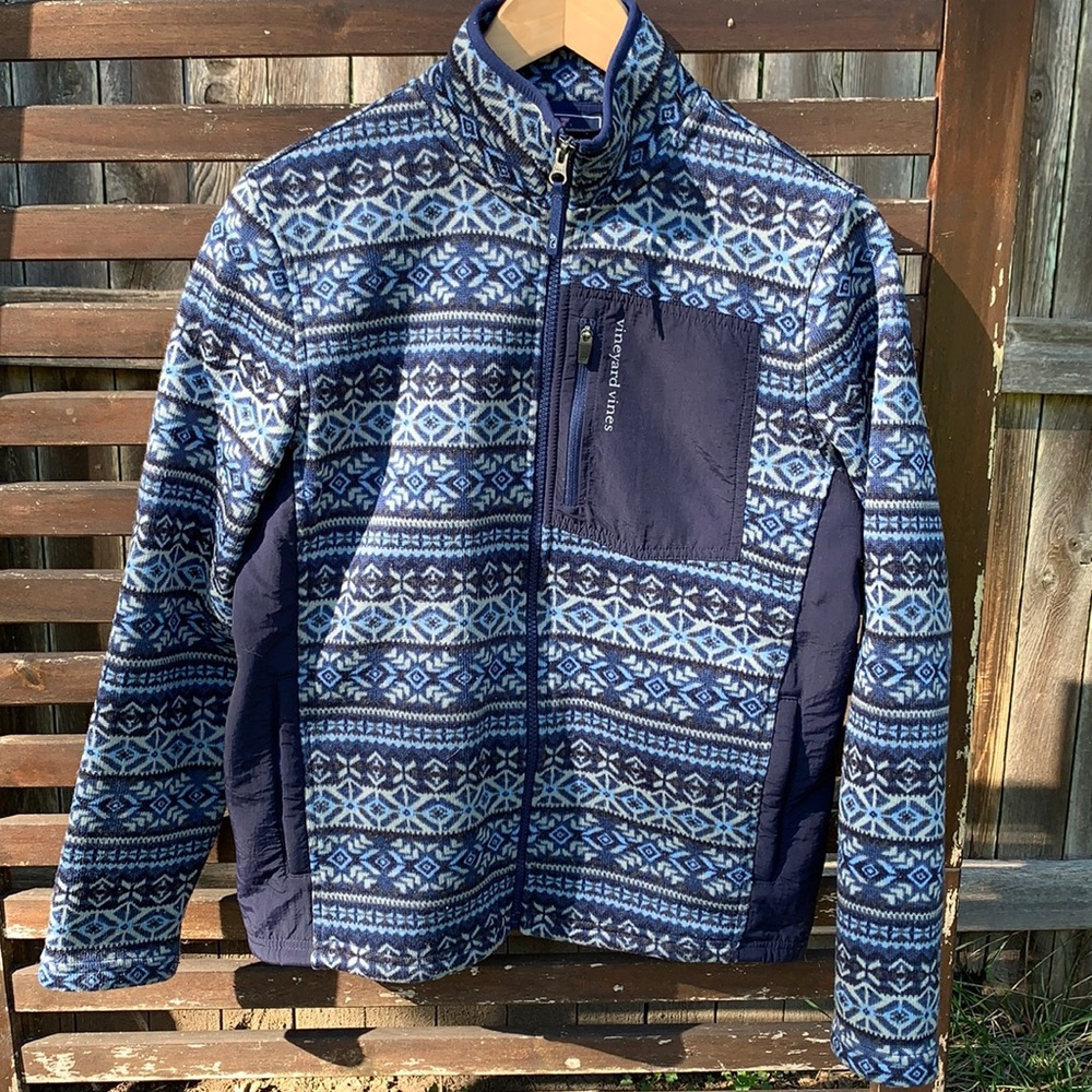 Vineyard Vines Boys Sz 16 fair isle fleece